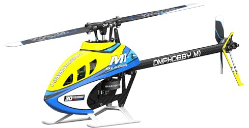 OMPHOBBY M1 V3 PRO 100-Klasse Mini 3D-RC-Hubschrauber BNF, 6CH Direktantrieb RC Helicopter mit integriertem ELRS-Empfänger & OFS3+ Flugsteuerung, Bürstenloser Motor, 2S LiHV-Akku Kein Controller Gelb