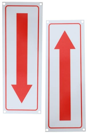 ASAKKURA Panneau Flèche Directionnelle en Aluminium pour Sécurité, 2 Pièces, Résistant Signalisation Extérieure