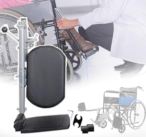 Repose-pieds Élévateurs For Fauteuil Roulant - Repose-pieds Composites Universels, Repose-jambes Facile À Nettoyer, Angle Réglable/90°-180° Avec Repose-pieds Rembourrés(Left)