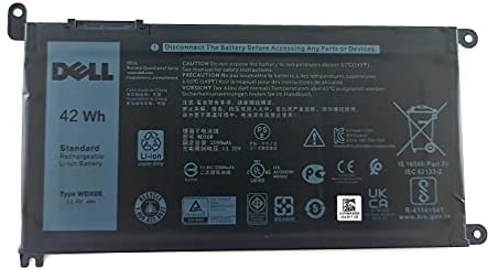 DELL Batería Original WDX0R 42 WHR 3 Celdas 11,4 V para DELL Inspiron 13 5368 5378 7368 7378, Inspiron 15 5565 5567 5568 5578 7560 7570 7579 7569 P58F e Inspiron 17 5765 5767 (Tipo WDX0R)
