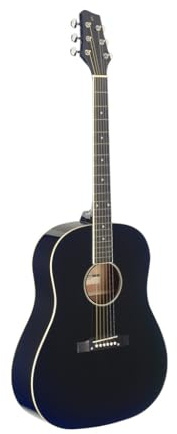 Stagg Slope Shoulder Dreadnought-Gitarre, Schwarz