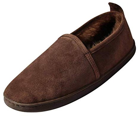 Hollert Damen & Herren Lammfell Hausschuhe Hubert BRAUN Fellschuhe 100% Merino Schaffell Echtleder Gummisohle warm atmungsaktiv Schuhgröße EUR 42
