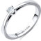 Orovi Damen Diamant Ring Weißgold, Verlobungsring 14 Karat (585) Gold und Diamant Brillanten 0.1 Ct, Solitärring Ring Handgemacht in Italien