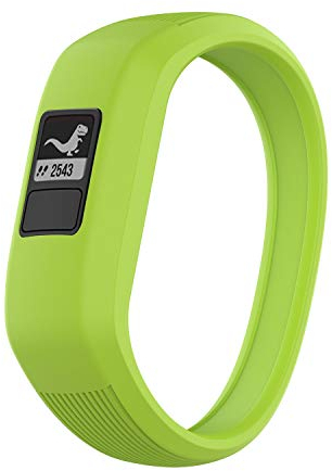 TopTen Weiches Silikon-Ersatzarmband für Garmin Vivofit JR/Vivofit JR 2/Vivofit 3 Kinder Activity Fitness Tracker (grün, groß)