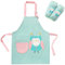 SUNNEKO Kochschürze Kinder Schürzen Kind mit Tasche Wasserdicht Jungen Mädchen Verstellbare Küchenschürze Basteln Bemalen Backen Kochen Malschürze Kunstkittel Arbeitsschürze Painting Bastelschürze