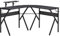 HOMCOM Bureau Gaming Bureau d'angle Bureau Gamer 125 x 125 cm en Forme de L avec Plateau en Fibre de Carbone, Support d'écran Porte-gobelet et Crochet pour Casque, Noir