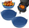 JOKBEN 2Pcs Reusable Silicone Air Fryer Basket, Fits Air Fryer (Blue)