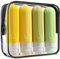 Mrsdry Travel Bottles for Toiletries, Tsa Approved 3oz Size Containers BPA Free Leak Proof Refillable Liquid Silicone Squeezable Accessories Shampoo Conditioner Lotion (4 Pack), Yellow