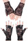 MEMOFYND 2 Paar Schwarze Spitzenhandschuhe, Halbfinger-Spitzenhandschuhe, Halloween-Handschuhe, Sexy Atmungsaktive Sonnenschutzhandschuhe, Geeignet Für Hochzeitspartys Im Freien