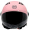 BHR Casque Demi-Jet 834 FLOW - Casque moto d'été Homologué ECE 22.06 avec 16 Trous de Ventilation - Casque avec Visière Anti-Rayures et Fermeture Micrométrique - Rose Mat XL