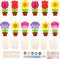 TGFIX 12pcs Holzblumen Bemalen Bastelset für Mama Weihnachtsgeschenk Blumen Aufsteller zum Basteln DIY Mama Weihnachtsgeschenke Kreativset Blume Bastelhandwerk Best Mama Geschenke von Tochter Sohn