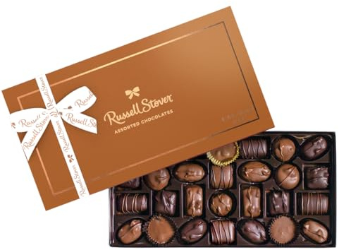 RUSSELL STOVER Assorted Milk & Dark Chocolate Gift Box, 1 lb 28 pieces