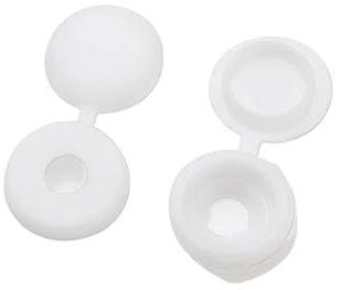 AQXYWAZQ Nagelmutter Dekorative Abdeckung Kreuzschlitzschraube Hässliche Abdeckung Kunststoff-Schutzabdeckung Schraube Klappbare Überwurfmuttern Dekorative Stücke(Bianco,50PCS)
