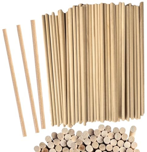 Wooden Dowels for Crafts – 5mm x 20cm Dowel Rods for DIY, Model Making & School Projects – Smooth Wooden Sticks, 30 Pack