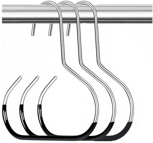 Doolitt 3 Stück Cap Halter,Groß Haken für kappenhalter,Basecap,Schals,Handtaschen,Handtücher,Kleidung,Krawatten Tücher,Kleiderschrank Organisation(Schwarz)