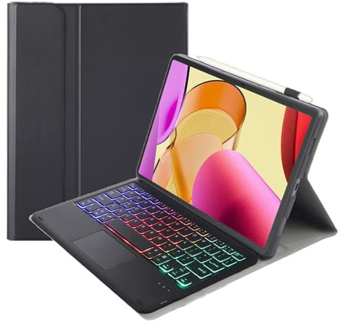 SCIMIN Keyboard Cover Case for Amazon Fire Max 11 Tablet (11), Wireless Bluetooth Keyboard Folio Case | Backlit Keyboard | Touch Mouse