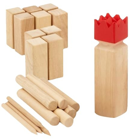 Generisch - Games for Adults, Backyard Playset, Branch-Free Hardwood, Family, Backyard, Giant Lawn Chess Set, Outdoor Throwing Game