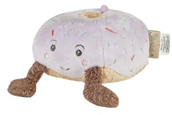 Sterntaler Kuscheltier S Donut, Flausch, Flieder, 7×11×11 cm | Gefüllt mit Polyesterwatte, Mit Rassel