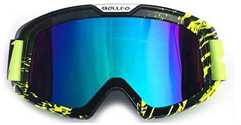 HONCENMAX Moto des Lunettes de Protection avec Masque Facial Détachable Harley Style Casque Anti-buée Coupe-Vent Équitation des Lunettes de Soleil