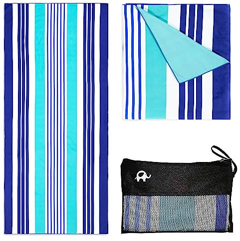 Elite Trend Mikrofaser-Strandtuch, extra groß, 200 x 89 cm, sandfrei, schnell trocknend, für Reisen, Schwimmen, Pool, Yoga, Wandern, Camping, leicht, schnell trocknend, Mikrofaser-Handtuch, kompakt