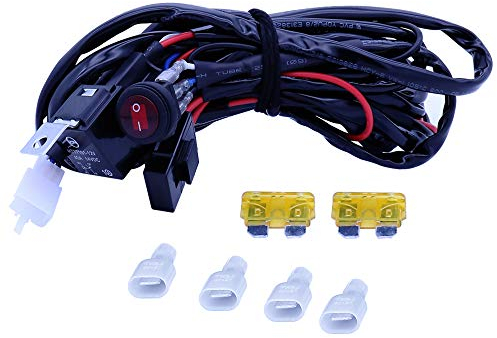 WANYIG 3M Cablaggio Fendinebbia con Interruttore 12V 40A Kit 180W Cavi Fendinebbia Cablaggio Auto On-Off Interruttore per Barra LED Fuoristrada per Barra Cabina Barca-ATV Camion SUV e Moto