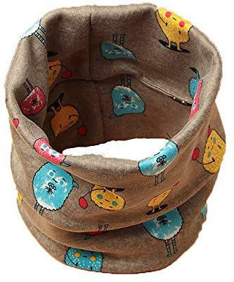 Pluto & Fox Scalda Collo Di Cotone Per Infanzia sopra i 2 Anni Di Invernali Con Agnello Polare Dentro Sciarpe Morbido e Caldo Unisex Per Ragazzi E Bambini