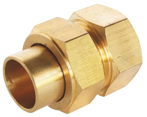 SOMATHERM FOR YOU, Raccord laiton à souder union droit 3 pièces Ø18 - Femelle 20/27 pour tube cuivre - Idéal pour plomberie, réseaux d'eau sanitaire et chauffage Étanchéité assurée