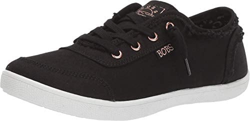 Skechers Women's Bobs B Cute Sneaker, Black Canvas, 6 UK