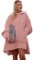 Sienna Unisex Hoodie Decke Ultra Soft Sherpa Fleece Warm Gemütlich Bequem Übergroß Wearable Hooded Sweatshirt für Erwachsene Teens Kids Big Pocket-Silbergrau, Rosa