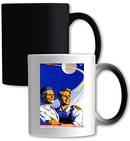 ATPRINTS USSR CCCP Poster Glory to Science Technology Farbwechselbecher