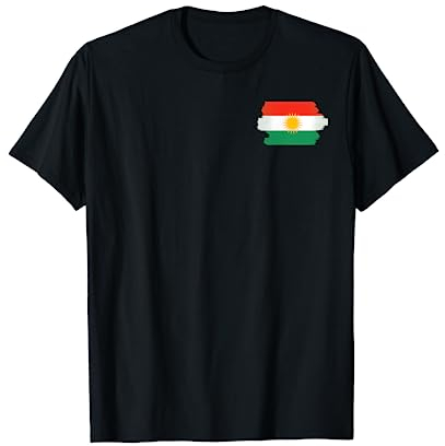 Kurdistan Flagge Brust Kurdisch Kurden Kurde T-Shirt