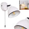 Wandlampe Catharine, moderne Wandleuchte aus Metall in Weiß/Schwarz 1-flammig, 1 x E14,mit verstellbarem Strahler, mit Zugschalter zum An- und Ausschalten, ohne Leuchtmittel