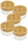 Pot en verre Wachsmann avec couvercle en bambou - Pour les cosmétiques naturels durables - Avec emballage cadeau - Récipient de voyage pour pommades et lotions (100 ml gravé | 5 pièce)