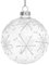 SIKORA Highlights 4er Set ausgefallene Christbaumkugeln aus klarem Glas 8cm, Farbe/Modell:Modell Starry Night klar, Höhe in cm:8 cm