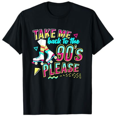 90er Jahre Rollschuh Design für das rollschuhfahren T-Shirt
