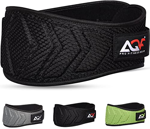 AQF Gewichthebergürtel 15.2 cm Breit Neopren Gebogen Rückenstütze Belt, Lendenwirbelstütze Gürtel, Kraftraining Gürtel, Trainingsgürtel, Bodybuilding Gürtel Herren Damen