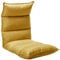vidaXL Bodenstuhl Faltbar Schlafsessel Sessel Sofastuhl Lounge Bodensessel Liege Bodenkissen Sitzkissen mit Rückenlehne Senfgelb Stoff