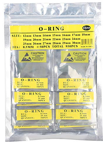 O Ring Kit, O Ring Uhr Bodendichtung Gummi Dichtungsscheiben Set Hintere Abdeckung der Uhr O Ring, Wasserdichte Runde Uhrendichtungen O Ring Dichtungsringe Uhrenzubehör (0.5mm)