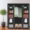 Outvita Armoire de Rangement Penderie Tissu Armoire Chambre Portable pour Chambre D'adulte avec Housse 12 Couches - 150x45x175cm, Gris HOK001