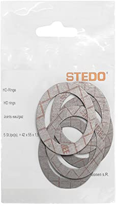 STEDO HD Pressdichtung für Heizkörper grafitiert, 42 x 55 x 1,5 mm (VE 5 Stück), nach DIN DVGW 3535-6