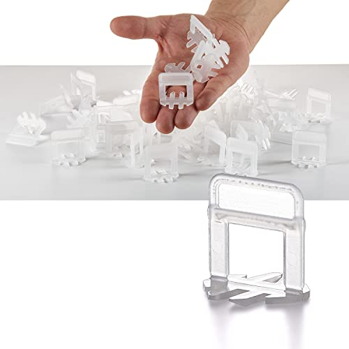 BigDean by Beorol 1000 Laschen 2mm - Fliesen Nivelliersystem - Frei wählbar - Riesen Auswahl an Fliesenkeilen & Zuglaschen - Verlegehilfe Fliesenleger Set - Made in Europe