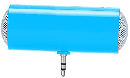 3,5 mm Stereo Minilautsprecher, HD Klangqualität für Filme und Musik, Tragbarer Kabelloser Plug in Lautsprecher für Smartphones, Tablets, Laptops, PCs, MP3 und MP4(Blau)