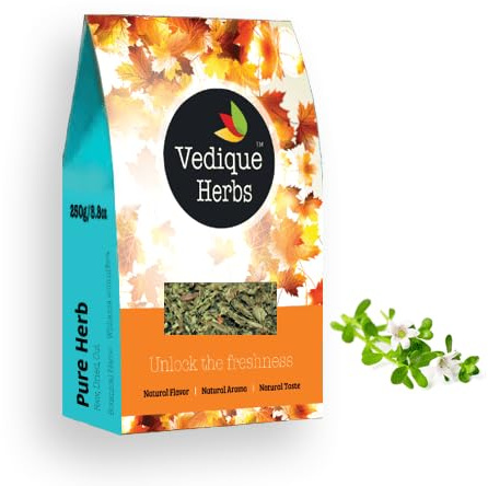 VEDIQUE HERBS Brahmi (Bacopa monniera) - 250g (8.8oz) | Raw, Crude, Dried | T-Cut | Premium Grade