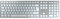 CHERRY KW 9100 SLIM FOR MAC, Clavier sans fil Mac, disposition française (AZERTY), Connexion Bluetooth ou 24 GHz, Touches plates, Rechargeable, Blanc argenté