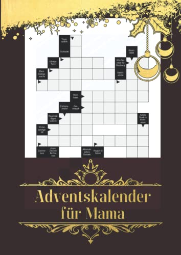 Adventskalender für Mama: Sudoku im Edlen Design für die beste Mama der Welt | Das Rätselbuch für die Weihnachtszeit
