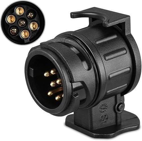 Double Dragon 13 Pin to 7 Pin Towing Adapter | Car to Trailer Caravan Converter | Truck Tow Bar Towing Electric Socket Plug Adaptor | 12V Waterproof Adapter | Suitable for European Standard Trailer