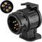 Double Dragon 13 Pin to 7 Pin Towing Adapter | Car to Trailer Caravan Converter | Truck Tow Bar Towing Electric Socket Plug Adaptor | 12V Waterproof Adapter | Suitable for European Standard Trailer