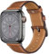 Docco Jette Correa de cuero compatible con Apple Watch Band 49mm,45mm,44mm,42mm(marrón-grafito)