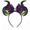 LEEMASING Diadema de orejas de ratón de Maléfica para Halloween, cosplay, recuerdo de fiesta (01)