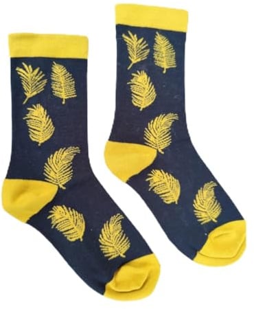 Joya Luxurious Bamboo Socks UK 4-7 EU 36-40 Gold Leaf